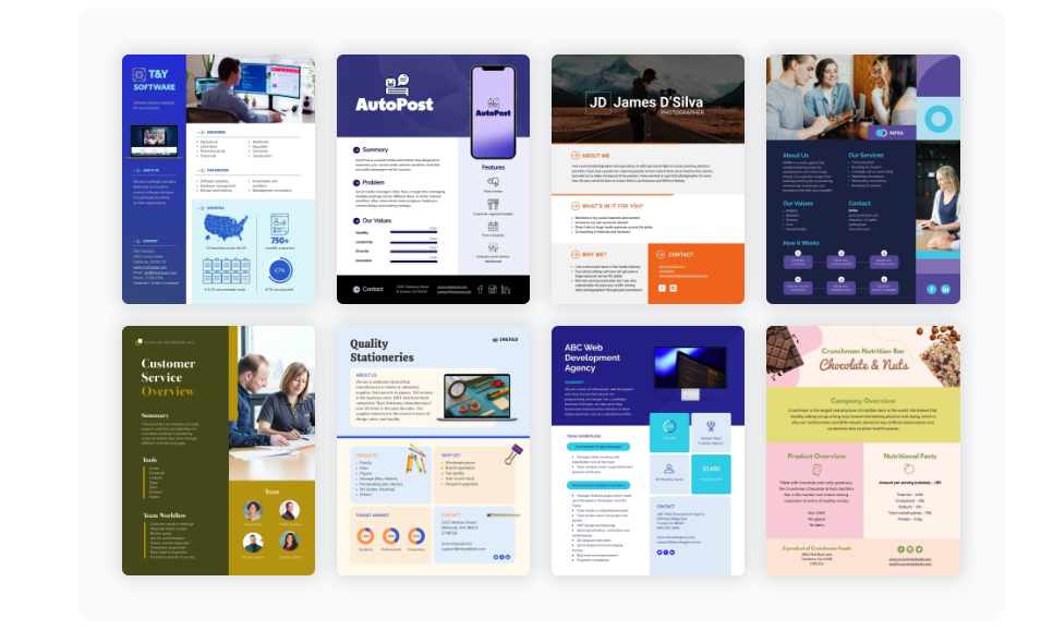 visme one page template